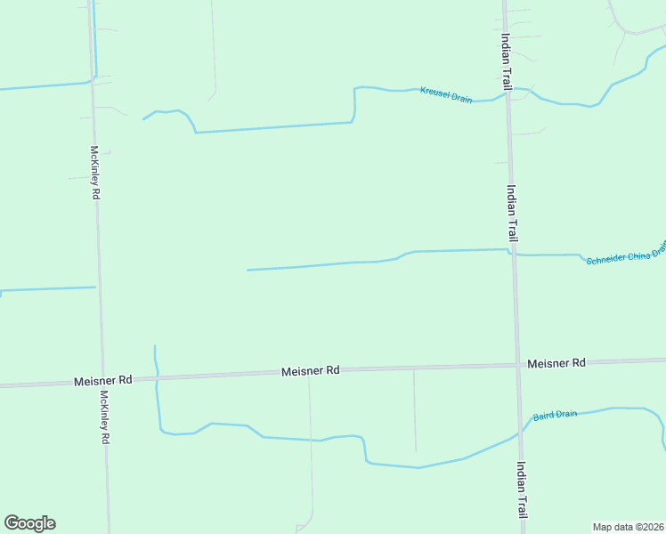 map of restaurants, bars, coffee shops, grocery stores, and more near 6234 Meisner Road in China Township