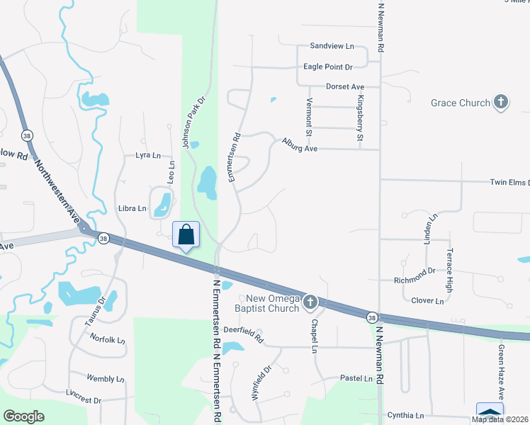 map of restaurants, bars, coffee shops, grocery stores, and more near 6008 Indigo Drive in Racine