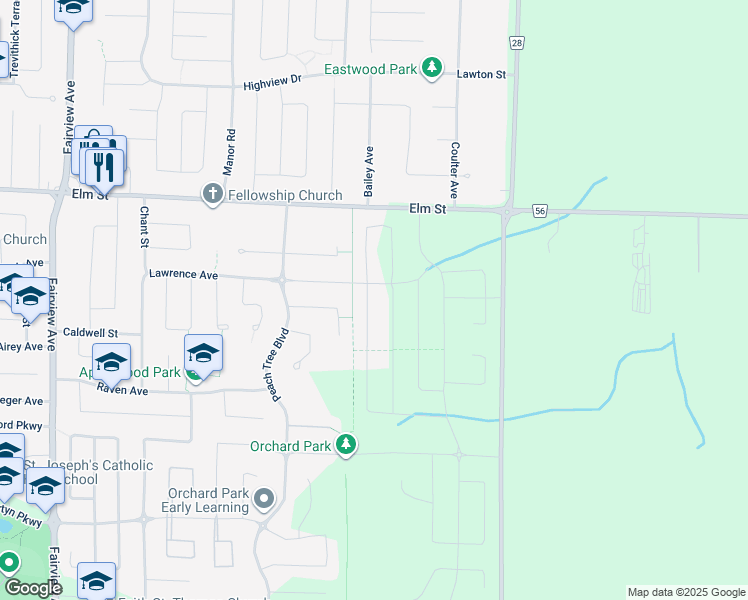 map of restaurants, bars, coffee shops, grocery stores, and more near 5 Acorn Trail in St. Thomas