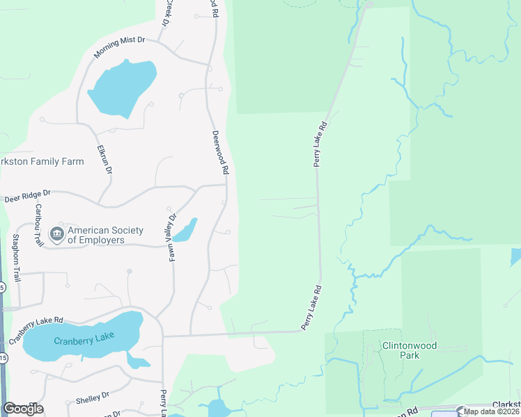 map of restaurants, bars, coffee shops, grocery stores, and more near in Village of Clarkston