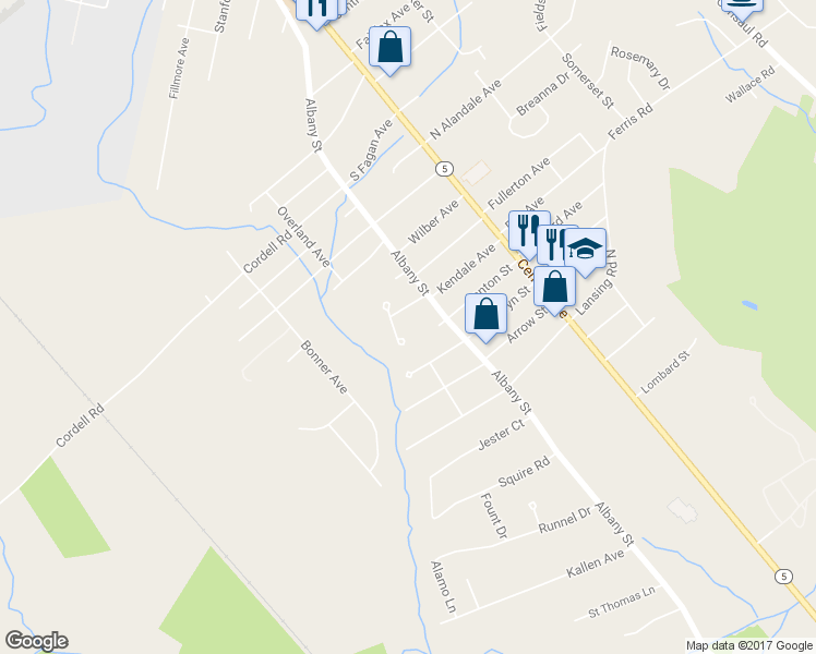 map of restaurants, bars, coffee shops, grocery stores, and more near 4 Greenlawn Court in Schenectady
