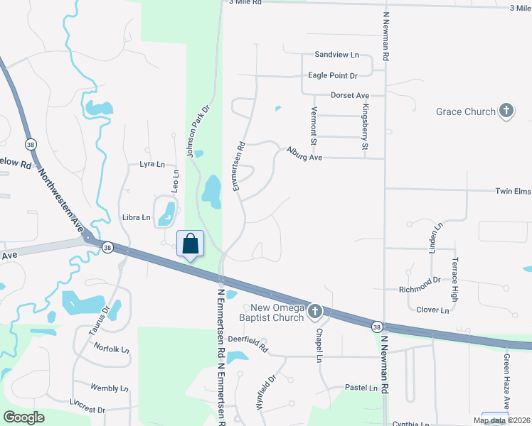 map of restaurants, bars, coffee shops, grocery stores, and more near 6008 Indigo Drive in Racine