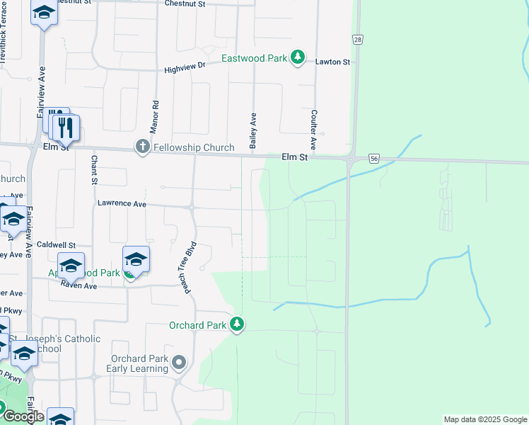 map of restaurants, bars, coffee shops, grocery stores, and more near 5 Acorn Trail in St. Thomas
