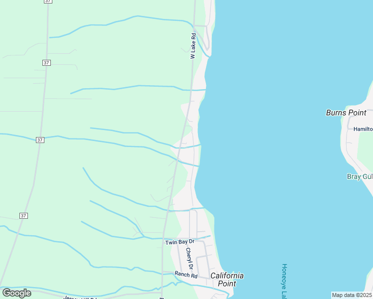 map of restaurants, bars, coffee shops, grocery stores, and more near 5445 Francis Shores in Honeoye