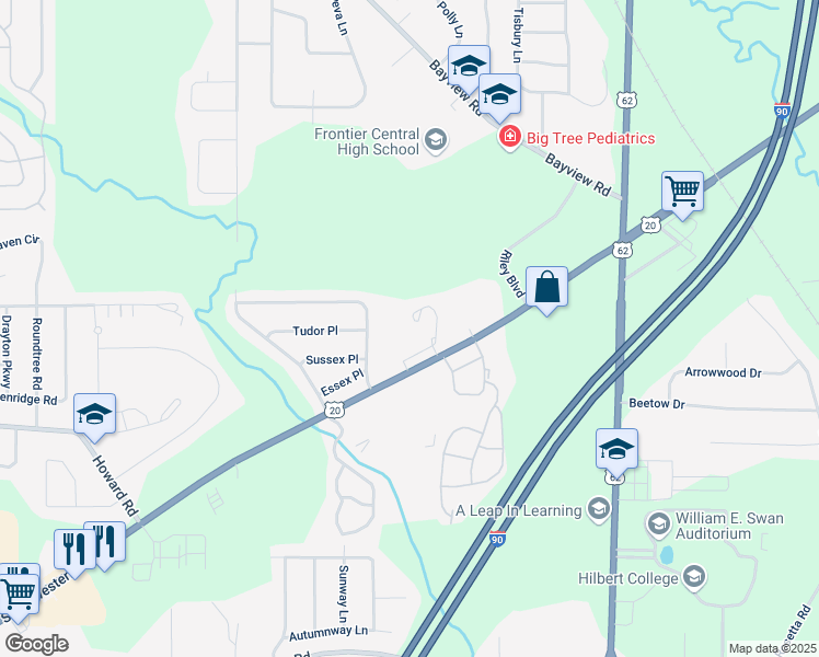 map of restaurants, bars, coffee shops, grocery stores, and more near 4650 Southwestern Boulevard in Hamburg