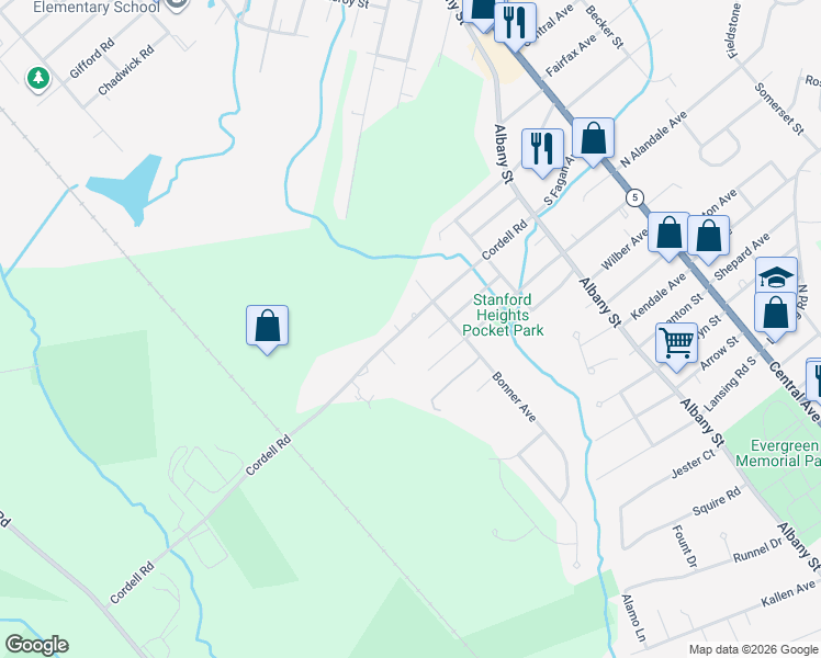 map of restaurants, bars, coffee shops, grocery stores, and more near 80 Ferrara Avenue in Schenectady