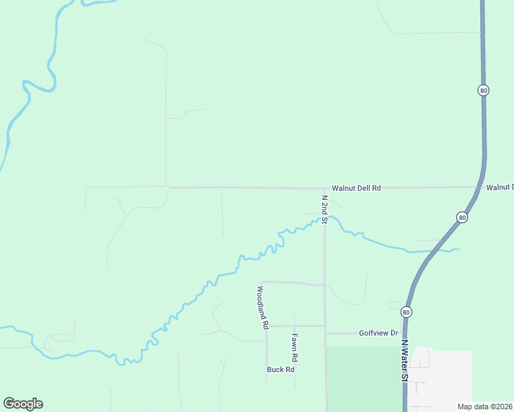 map of restaurants, bars, coffee shops, grocery stores, and more near 1115 Walnut Dell Road in Platteville