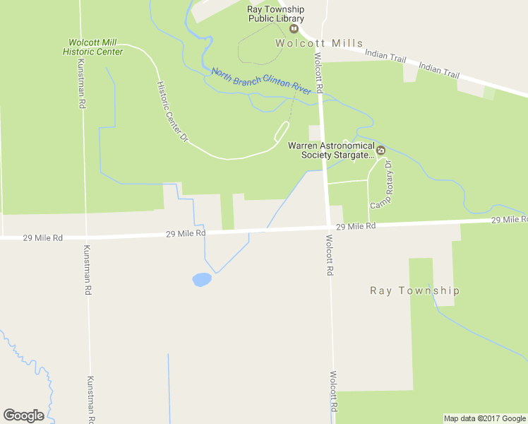 map of restaurants, bars, coffee shops, grocery stores, and more near 19801 29 Mile Road in Ray