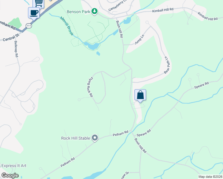 map of restaurants, bars, coffee shops, grocery stores, and more near 12 Flying Rock Road in Hudson