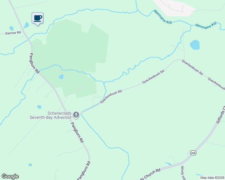 map of restaurants, bars, coffee shops, grocery stores, and more near 1100 Quackenbush Road in Schenectady