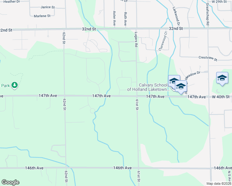 map of restaurants, bars, coffee shops, grocery stores, and more near 4702 West Wind Drive in Holland
