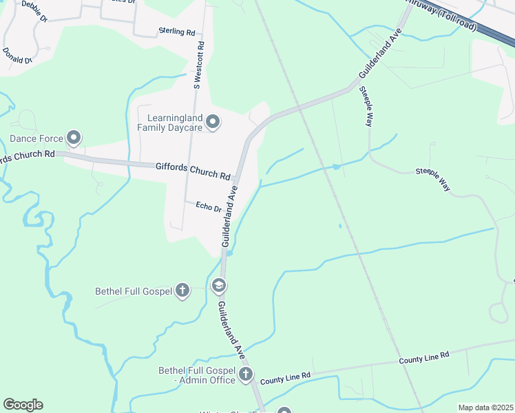 map of restaurants, bars, coffee shops, grocery stores, and more near 410 Steeple Way in Schenectady