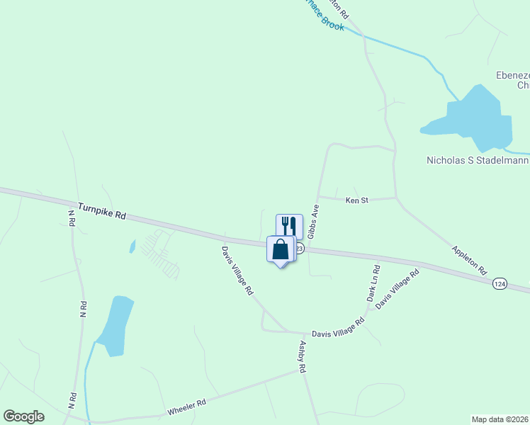 map of restaurants, bars, coffee shops, grocery stores, and more near 801 Turnpike Road in New Ipswich