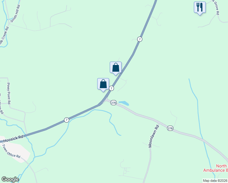 map of restaurants, bars, coffee shops, grocery stores, and more near 20 Wilson Lane in Troy