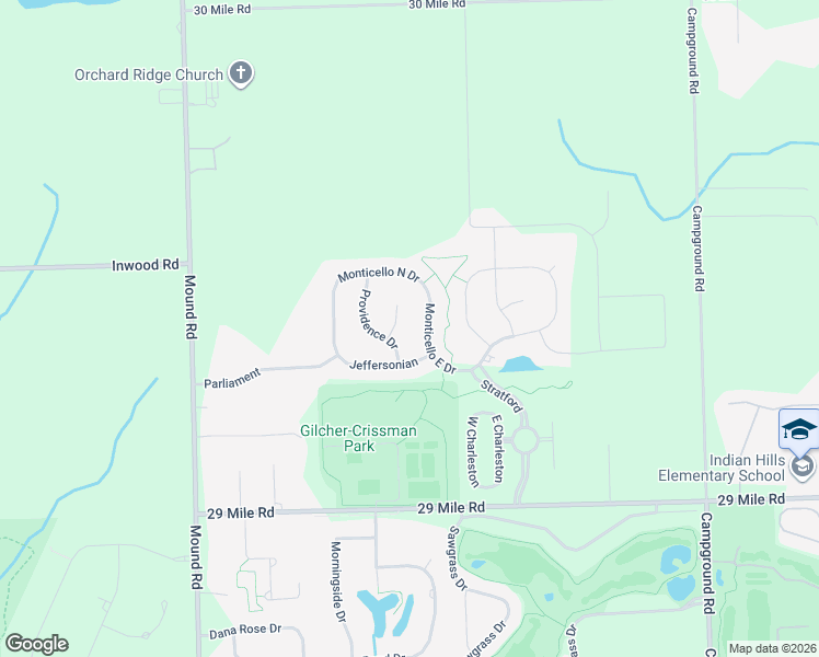 map of restaurants, bars, coffee shops, grocery stores, and more near 63642 Dover Ct in Macomb