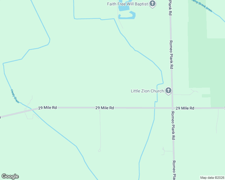 map of restaurants, bars, coffee shops, grocery stores, and more near 15925 29 Mile Road in Ray