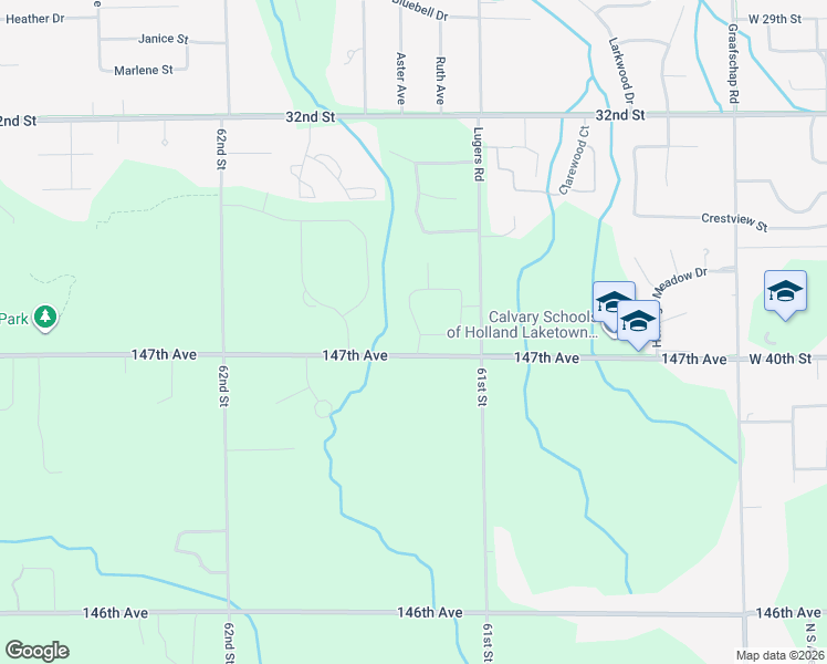 map of restaurants, bars, coffee shops, grocery stores, and more near 4702 West Wind Drive in Holland