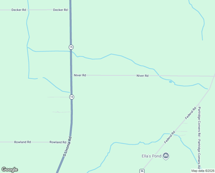 map of restaurants, bars, coffee shops, grocery stores, and more near 6438 Niver Road in Conesus