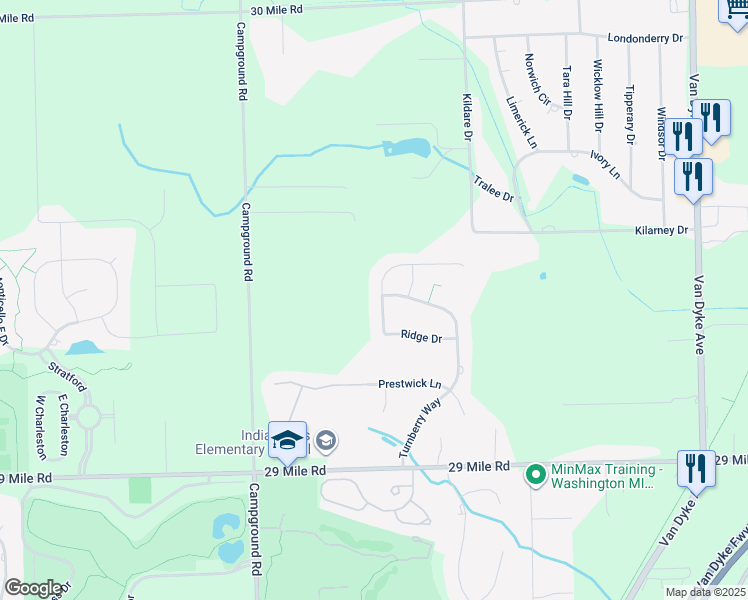 map of restaurants, bars, coffee shops, grocery stores, and more near 63863 Inverness in Washington