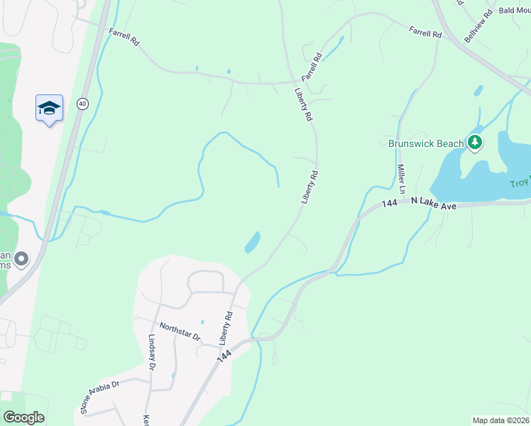 map of restaurants, bars, coffee shops, grocery stores, and more near 41 Liberty Road in Troy