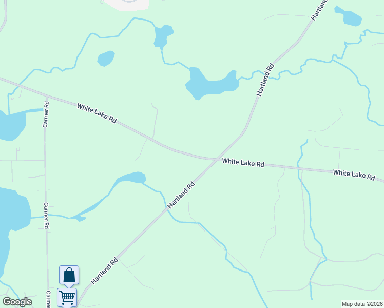 map of restaurants, bars, coffee shops, grocery stores, and more near 11436 White Lake Road in Fenton