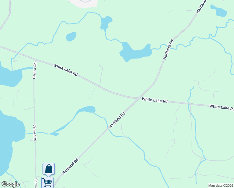 map of restaurants, bars, coffee shops, grocery stores, and more near 11436 White Lake Road in Fenton