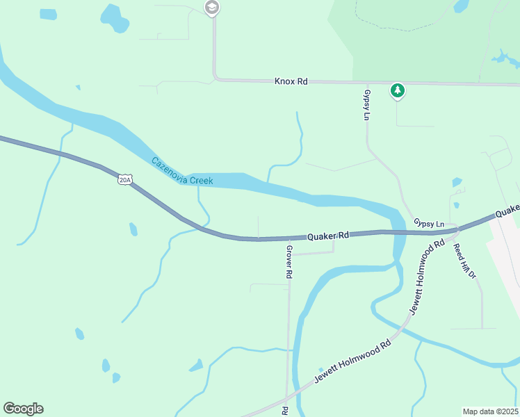 map of restaurants, bars, coffee shops, grocery stores, and more near 710 Quaker Road in East Aurora