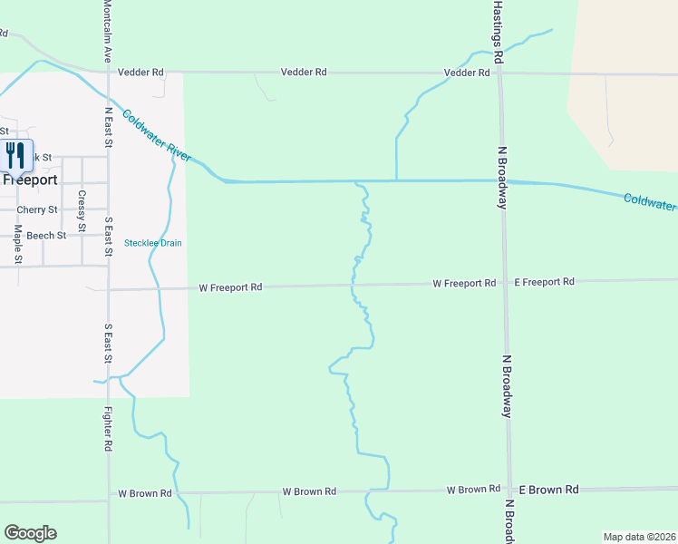 map of restaurants, bars, coffee shops, grocery stores, and more near 404 West Freeport Road in Freeport
