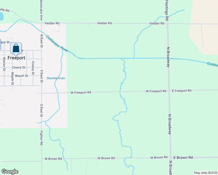 map of restaurants, bars, coffee shops, grocery stores, and more near 404 West Freeport Road in Freeport