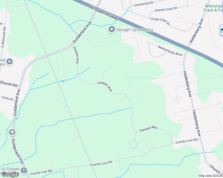 map of restaurants, bars, coffee shops, grocery stores, and more near 304 Steeple Way in Schenectady