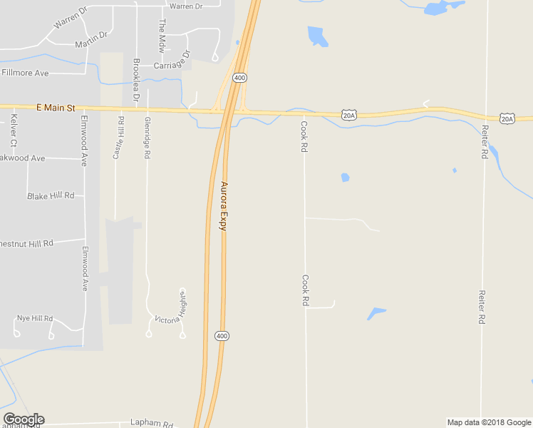 map of restaurants, bars, coffee shops, grocery stores, and more near 135 Cook Road in East Aurora