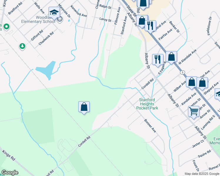 map of restaurants, bars, coffee shops, grocery stores, and more near 109 Gray Avenue in Schenectady