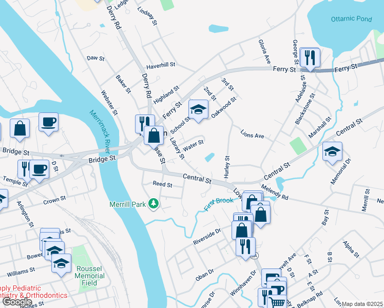 map of restaurants, bars, coffee shops, grocery stores, and more near 9 Water Street in Hudson
