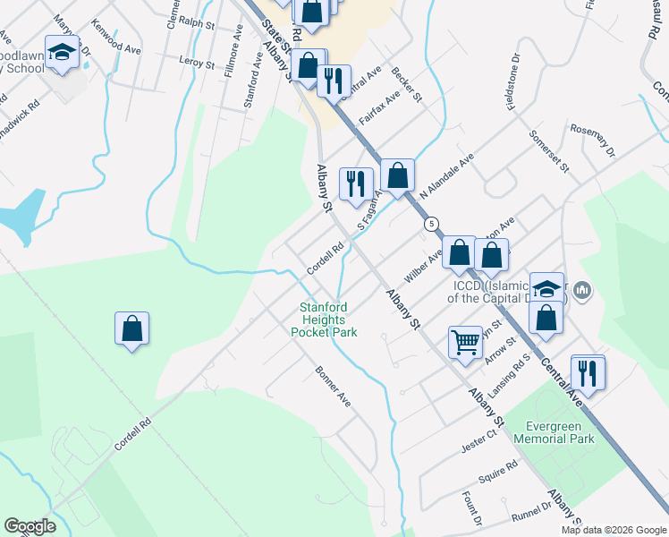 map of restaurants, bars, coffee shops, grocery stores, and more near 19 Fisler Avenue in Schenectady