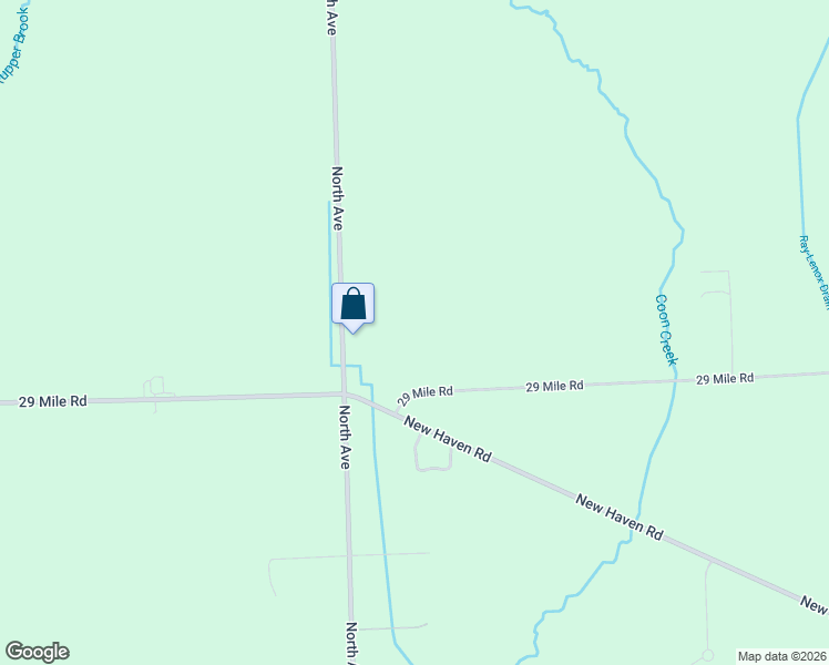 map of restaurants, bars, coffee shops, grocery stores, and more near 23223 29 Mile Road in Ray