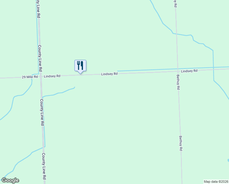 map of restaurants, bars, coffee shops, grocery stores, and more near 10249 Lindsey Road in Casco