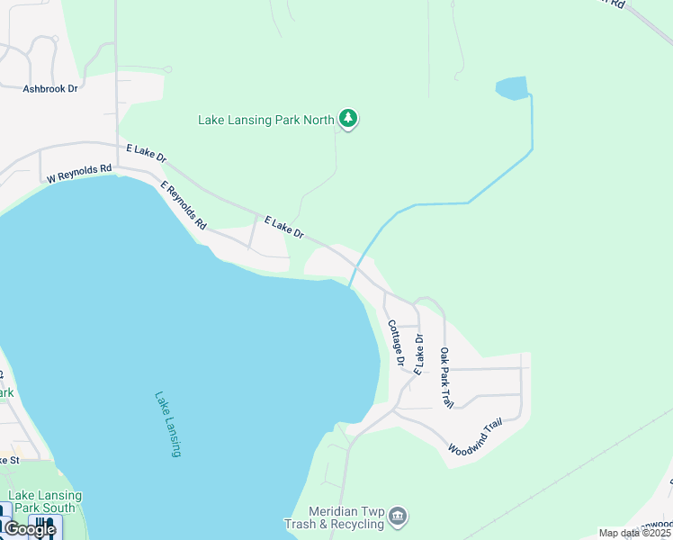 map of restaurants, bars, coffee shops, grocery stores, and more near 6247 East Lake Drive in Meridian Charter Township