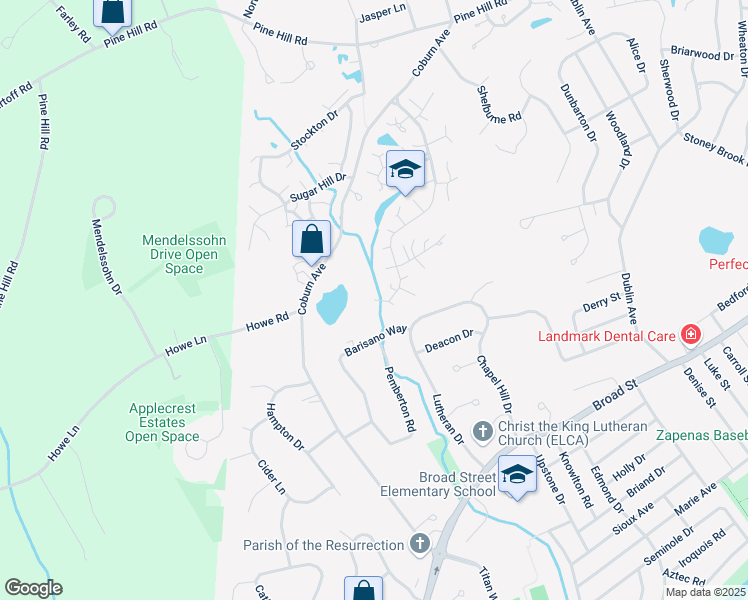 map of restaurants, bars, coffee shops, grocery stores, and more near 111 Coburn Woods in Nashua