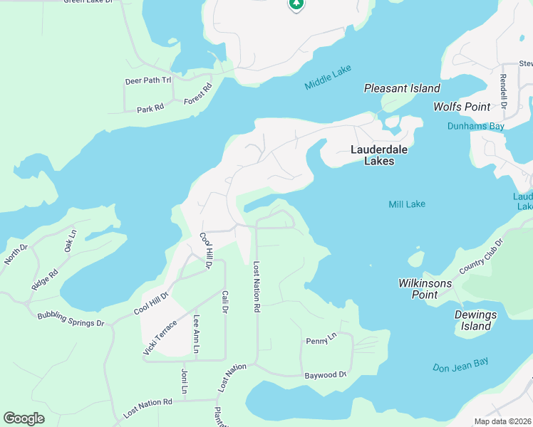 map of restaurants, bars, coffee shops, grocery stores, and more near W5511 Lost Nation Road in Elkhorn