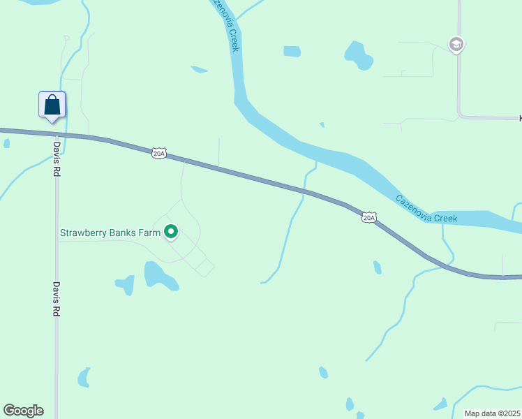 map of restaurants, bars, coffee shops, grocery stores, and more near 1053 Quaker Road in East Aurora