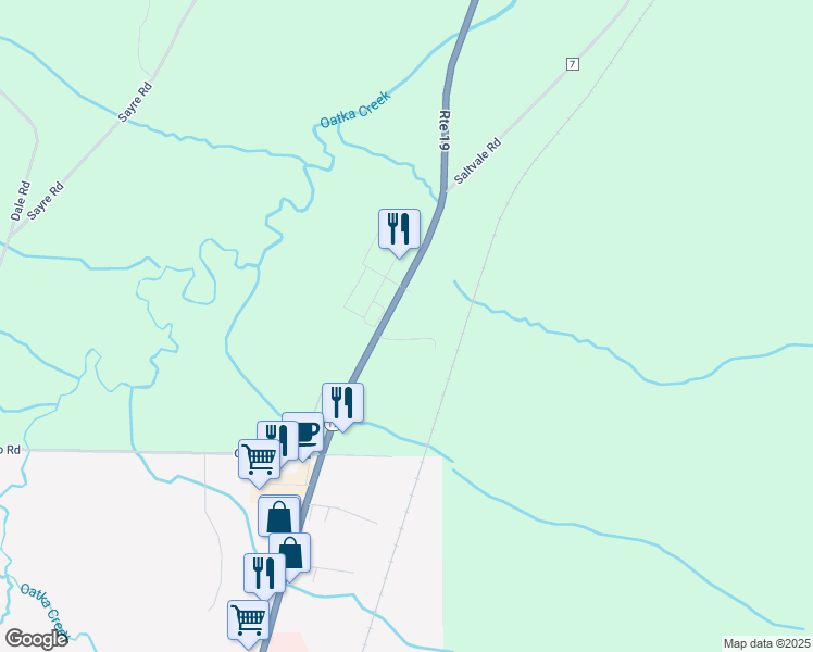 map of restaurants, bars, coffee shops, grocery stores, and more near 2407 New York 19 in Warsaw