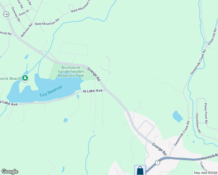 map of restaurants, bars, coffee shops, grocery stores, and more near 130 Grange Road in Troy