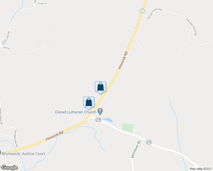 map of restaurants, bars, coffee shops, grocery stores, and more near 1263 New York 7 in Troy
