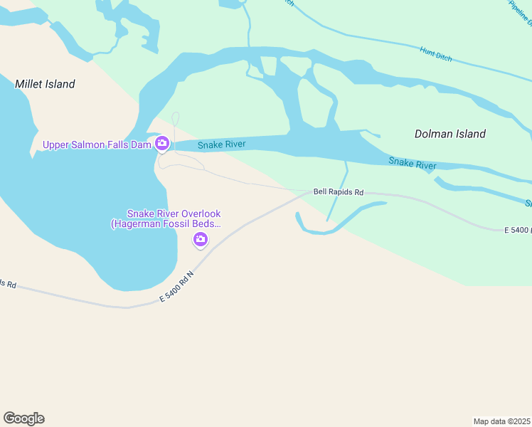 map of restaurants, bars, coffee shops, grocery stores, and more near Bell Rapids Road in Twin Falls County