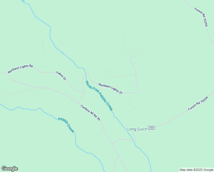 map of restaurants, bars, coffee shops, grocery stores, and more near Northern Lights Drive in Caribou County