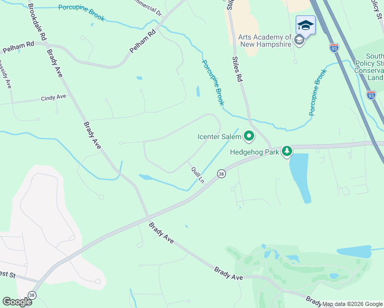 map of restaurants, bars, coffee shops, grocery stores, and more near 29 Porcupine Circle in Salem