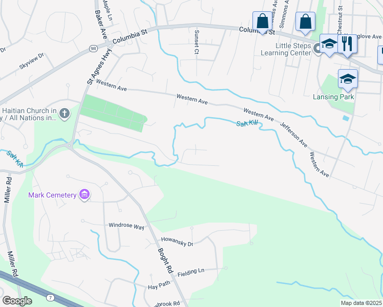 map of restaurants, bars, coffee shops, grocery stores, and more near 3103 Cherry Hill Road in Cohoes