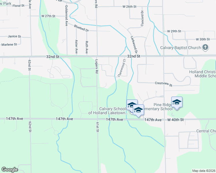 map of restaurants, bars, coffee shops, grocery stores, and more near 875 Deerview Lane in Holland