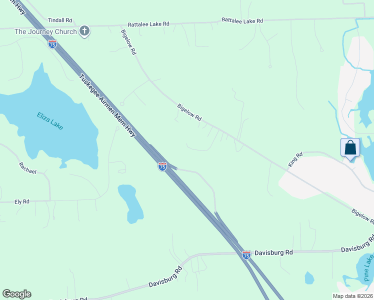 map of restaurants, bars, coffee shops, grocery stores, and more near 11029 Bigelow Road in Oakland County