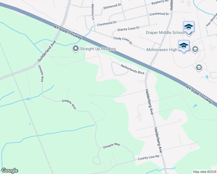 map of restaurants, bars, coffee shops, grocery stores, and more near 2229 Ghents Road in Schenectady